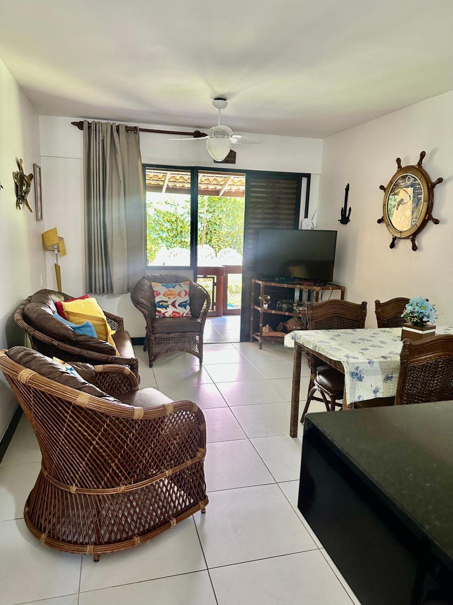 Flat Guarajuba 4 Quartos Terreo A Beira Mar - Pe Na Areia - Governanca Com Arrumadeira E Wi Fi Inclusos Camassari ภายนอก รูปภาพ