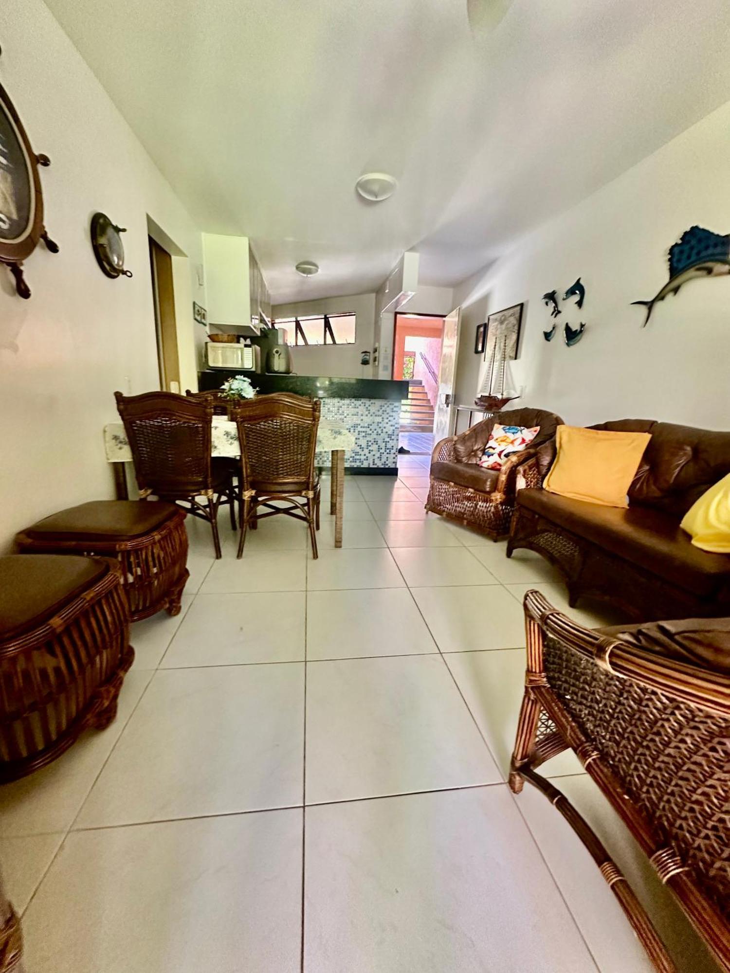 Flat Guarajuba 4 Quartos Terreo A Beira Mar - Pe Na Areia - Governanca Com Arrumadeira E Wi Fi Inclusos Camassari ภายนอก รูปภาพ